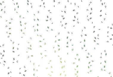 Müzik sembollü soyut vektör arkaplanı. Soyut tarzda dekoratif tasarım ve müzik şekilleri. Fasion dergileri için şablon.