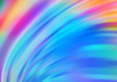 Bükülmüş kurdeleli vektör şablonu. Bulanık çizgilerden oluşan parlak çizimler. Reklamınız, broşürleriniz, broşürleriniz için yeni bir doku.