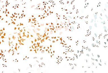 Rastgele şekilli açık turuncu vektör dokusu. Renkli rastgele şekillerle modern soyut illüstrasyon. Kartvizitiniz için modern tasarım.