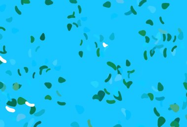 Açık mavi, soyut formlu yeşil vektör arkaplan. Soyut tarzda rengarenk gradyan şekilleri olan bir resim. Web siteniz için basit tasarım.