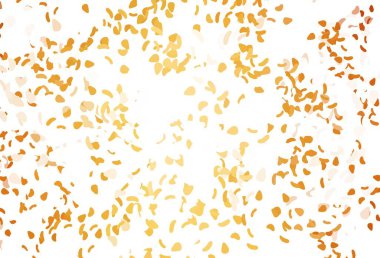 Açık sarı, Memphis şekilli turuncu vektör şablonu. Soyut tarzda rengarenk gradyan şekilleri olan bir resim. Duvar kağıtları için zarif tasarım.