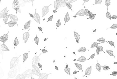 Soyut renkli yapraklarla dekoratif illüstrasyon. Web sitesi için desenli desen.