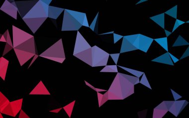 Koyu mavi, kırmızı vektör çokgen desen.