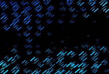 Dar çizgileri olan koyu mavi vektör deseni. Bulanık dekoratif tasarım basit bir şekilde çizgilerle. Reklamlar, posterler, afişler için desen.