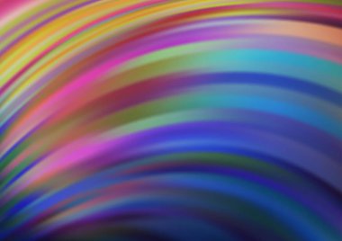 Bükülmüş kurdeleli vektör şablonu. Bulanık çizgilerden oluşan parlak çizimler. Reklamınız, broşürleriniz, broşürleriniz için yeni bir doku.