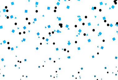 Çizgiler, daireler ve eşkenar dörtgenli hafif BLUE vektör arkaplanı. Küreler, kareler ve çizgilerle soyut çizimler. İniş sayfası için modern şablon.