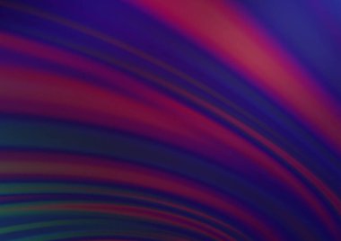 Bükülmüş kurdeleli vektör şablonu. Bulanık çizgilerden oluşan parlak çizimler. Reklamınız, broşürleriniz, broşürleriniz için yeni bir doku.