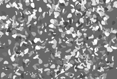 Açık gümüş, rastgele şekilli gri vektör dokusu. Renkli rastgele şekillerle modern soyut illüstrasyon. Bir cep telefonu için arka plan.