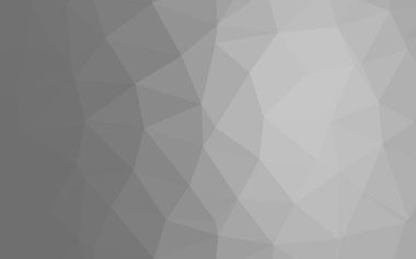 Açık Gümüş, gri vektör üçgen mozaik şablon.