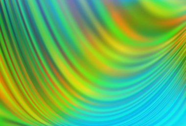 Bükülmüş kurdeleli vektör şablonu. Bulanık çizgilerden oluşan parlak çizimler. Reklamınız, broşürleriniz, broşürleriniz için yeni bir doku.