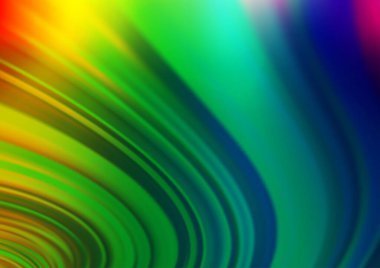 Bükülmüş kurdeleli vektör şablonu. Bulanık çizgilerden oluşan parlak çizimler. Reklamınız, broşürleriniz, broşürleriniz için yeni bir doku.