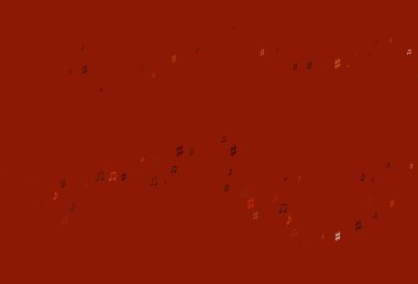 Müzik sembollü soyut vektör arkaplanı. Soyut tarzda dekoratif tasarım ve müzik şekilleri. Fasion dergileri için şablon.