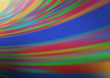 Bükülmüş kurdeleli vektör şablonu. Bulanık çizgilerden oluşan parlak çizimler. Reklamınız, broşürleriniz, broşürleriniz için yeni bir doku.