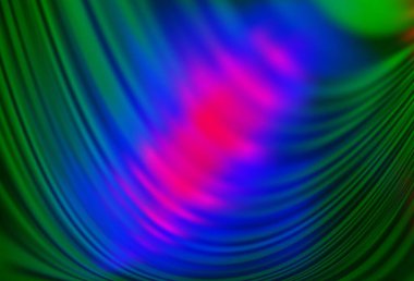 Bükülmüş kurdeleli vektör şablonu. Bulanık çizgilerden oluşan parlak çizimler. Reklamınız, broşürleriniz, broşürleriniz için yeni bir doku.