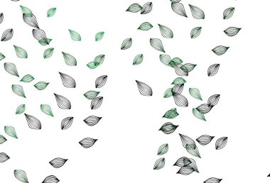 Soyut renkli yapraklarla dekoratif illüstrasyon. Web sitesi için desenli desen.