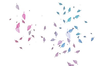 Soyut renkli yapraklarla dekoratif illüstrasyon. Web sitesi için desenli desen.