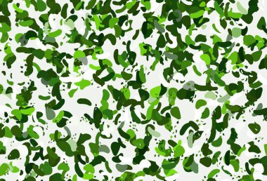 Soyut formlarla açık yeşil vektör arkaplanı. Soyut tarzda rengarenk gradyan şekilleri olan bir resim. Kartvizitiniz için modern tasarım.