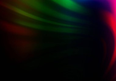 Bükülmüş kurdeleli vektör şablonu. Bulanık çizgilerden oluşan parlak çizimler. Reklamınız, broşürleriniz, broşürleriniz için yeni bir doku.