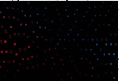 Koyu mavi, küreli kırmızı vektör deseni. Parlak renkli soyut çemberlerin olduğu bir resim. Marka kitabın için tamamen yeni bir şablon.