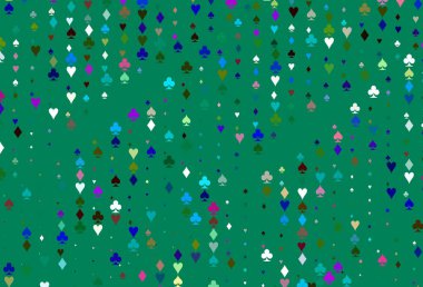 Işık Çokrenkli, kart elementleriyle Gökkuşağı vektör düzeni.