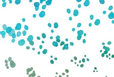 Açık mavi kurdeleli vektör deseni. Değişken çizgileri olan renkli soyut çizimler. Markan için yeni kompozisyon.