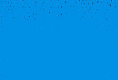 Cinsiyet sembollü açık mavi vektör arkaplanı. Renkli gradyan tarzında cinsiyet işaretli akıllı bir illüstrasyon. Fasion dergileri için şablon.