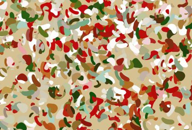 Açık yeşil, kaotik şekilli kırmızı vektör deseni. 