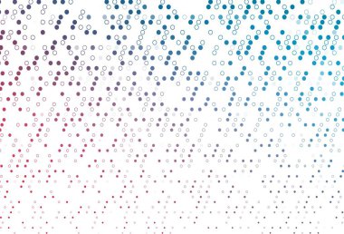 Açık mavi, kırmızı vektör benekli. Bulanık dekoratif tasarım baloncuklu soyut tarzda. Reklamlar, broşürler için desen.