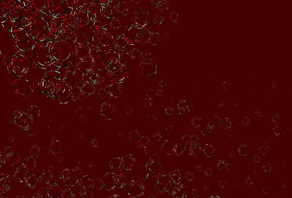 Vert Clair Motif Vectoriel Rouge Avec Sphères — Image vectorielle