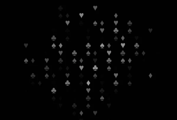 Argent Foncé Couverture Vectorielle Grise Avec Des Symboles Jeu Design — Image vectorielle