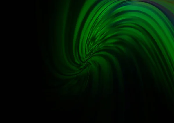 抽象的な線でダークグリーンのベクトル背景 — ストックベクタ