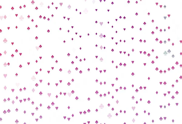 Texture Vectorielle Violet Clair Avec Cartes Jouer Illustration Colorée Avec — Image vectorielle