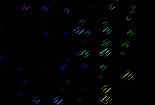 Mörk Flerfärgad Rainbow Vektor Layout Med Platta Linjer — Stock vektor