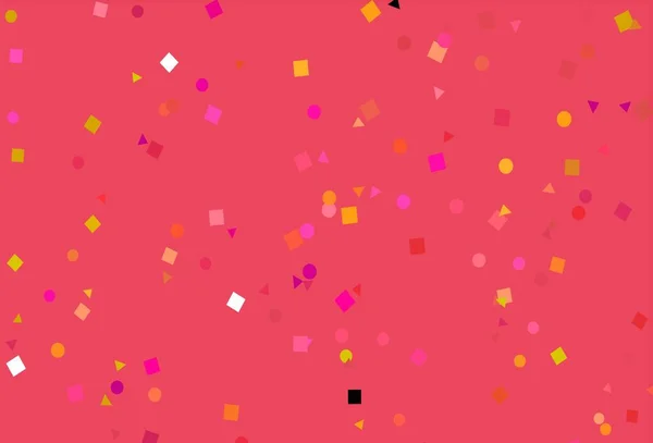 Светло Розовая Желтая Векторная Текстура Стиле Poly Кругами Кубиками Блестящие — стоковый вектор