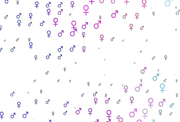 Ανοιχτό Ροζ Μπλε Διανυσματικό Φόντο Σύμβολα Φύλου Αφηρημένη Εικόνα Πολύχρωμα — Διανυσματικό Αρχείο