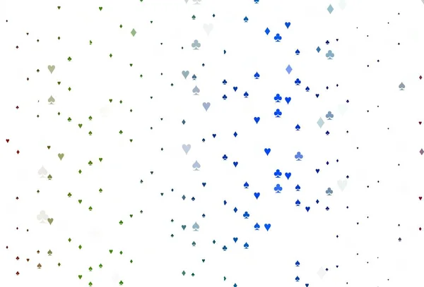 Light Multicolor Векторне Макетування Веселки Елементами Карт Розмитий Декоративний Дизайн — стоковий вектор