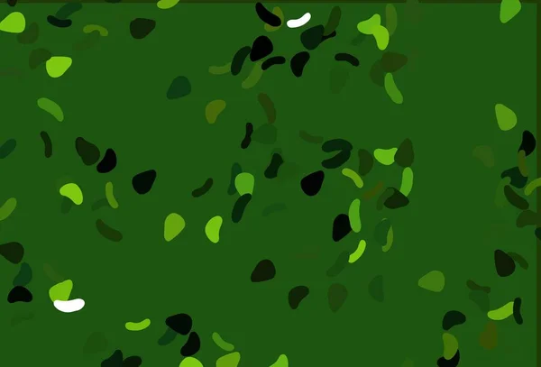 Hellgrüne Vektortextur Mit Zufälligen Formen Illustration Mit Farbenfrohen Verlaufsformen Abstrakten — Stockvektor