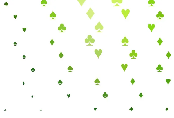 Светло Зеленый Векторный Фон Знаками Карточек Размытый Декоративный Дизайн Червей — стоковый вектор