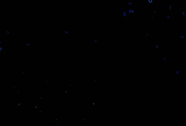Темно Синяя Зеленая Векторная Текстура Мужскими Женскими Половыми Признаками Умная — стоковый вектор