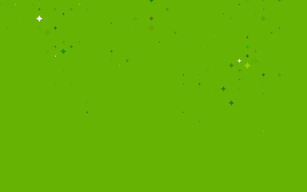 Plantilla Vector Verde Claro Con Estrellas Del Cielo — Vector de stock