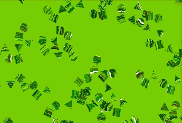 Diseño Vectorial Verde Claro Con Círculos Líneas Rectángulos Ilustración Abstracta — Vector de stock