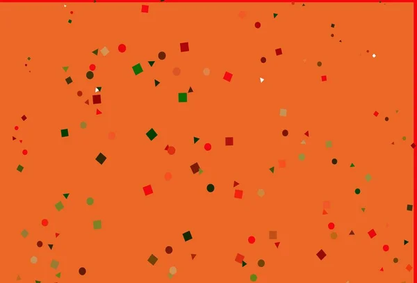 Hellgrünes Rotes Vektorlayout Mit Kreisen Linien Rechtecken Abstrakte Gradienten Illustration — Stockvektor