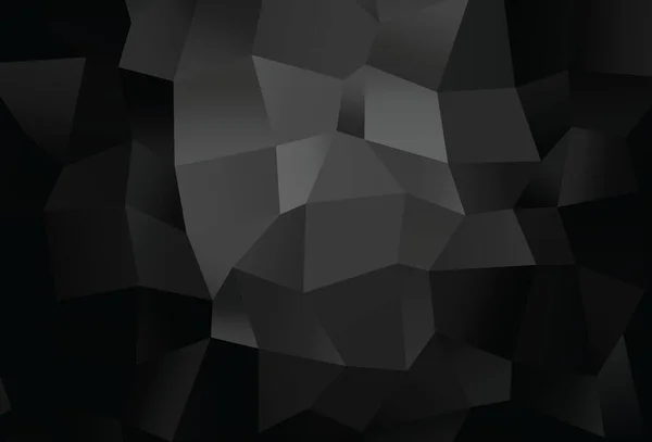 Dark Black Vecteur Abstrait Fond Mosaïque Illustration Géométrique Style Origami — Image vectorielle