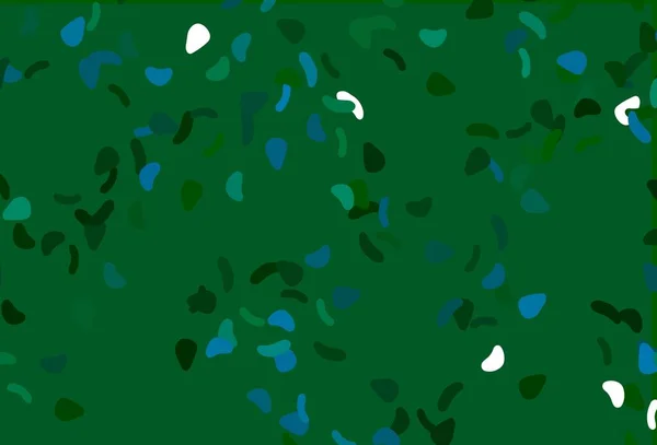 Светло Синяя Зеленая Векторная Текстура Случайными Формами Простая Красочная Иллюстрация — стоковый вектор