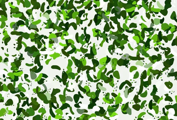 Fondo Vectorial Verde Claro Con Formas Abstractas Ilustración Con Formas — Vector de stock