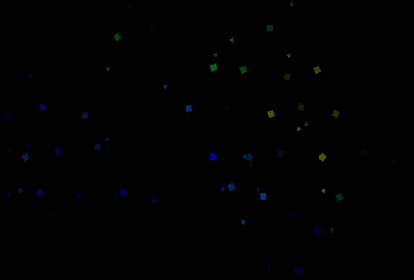 Tmavý Mnohobarevný Duhová Vektorová Šablona Krystaly Kruhy Čtverci Třpytivé Abstraktní — Stockový vektor