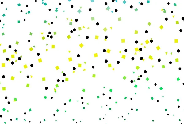 Светло Зеленый Желтый Векторный Фон Треугольниками Кругами Кубиками Абстрактная Градиентная — стоковый вектор