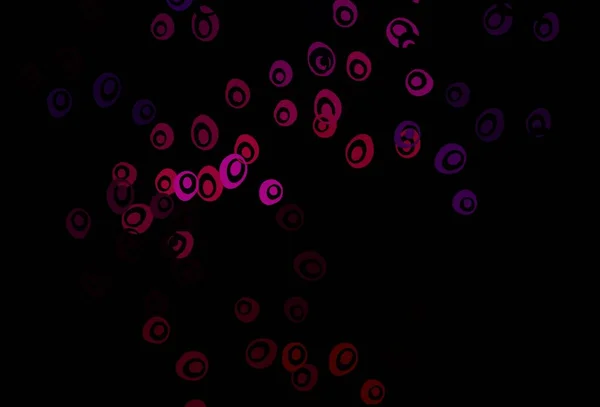 点付きダークピンクのベクトル背景 カラフルな水滴と現代抽象的なイラスト チラシのパターン — ストックベクタ