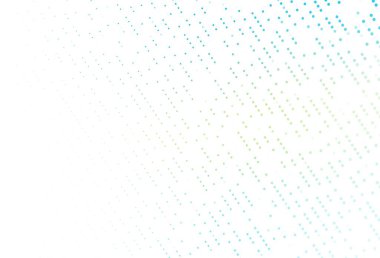 Açık mavi, daireli sarı vektör şablonu. Soyut arka planda bulanık kabarcıklar ve renkli gradyan. Marka kitabınız için şablon.