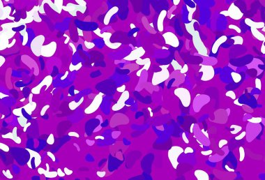 Soyut biçimlere sahip açık mor vektör arkaplanı. Soyut gradyan şekilli basit renkli çizimler. Bir cep telefonu için arka plan.